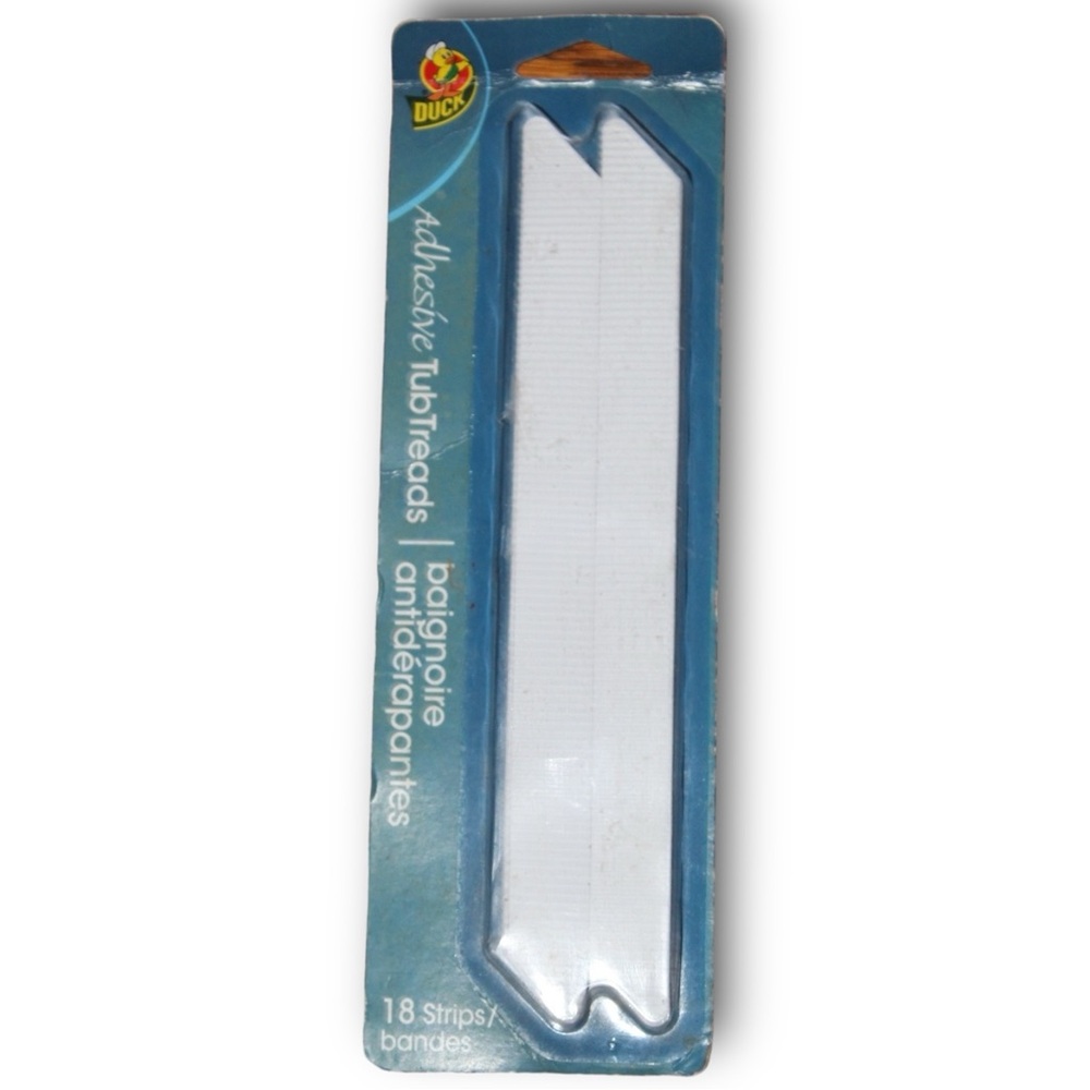 Duck Brand 663138 Adhesive Tub Tread Strips, .75 x 8.5-Inch Each, 18 Pack - NIP